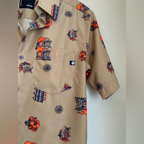 Marmot syrocco ss button up shirt printed gorpcore fathers day - Picture 2 of 10